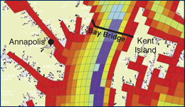 Section of the Chesapeake Bay Model courtesy of the Chesapeake Bay Program
