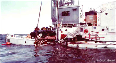 Wreck of the US Coast Guard cutter Cuyahoga in 1978